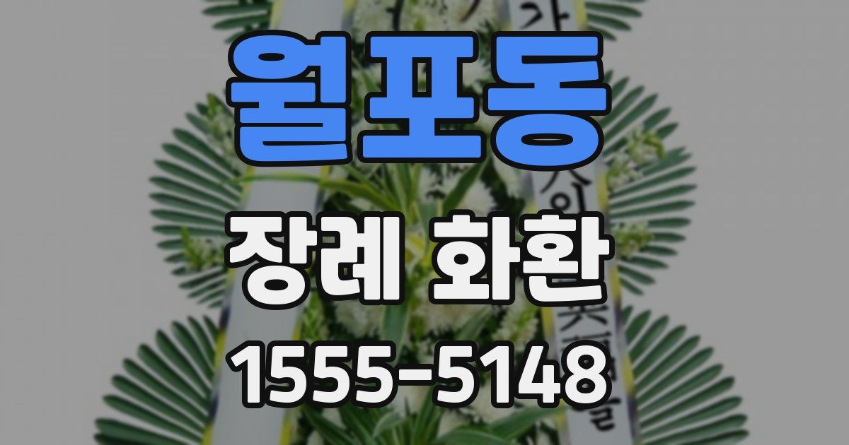 월포동 장례 화환