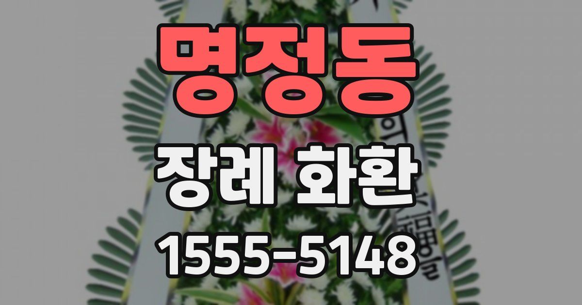 명정동 장례 화환
