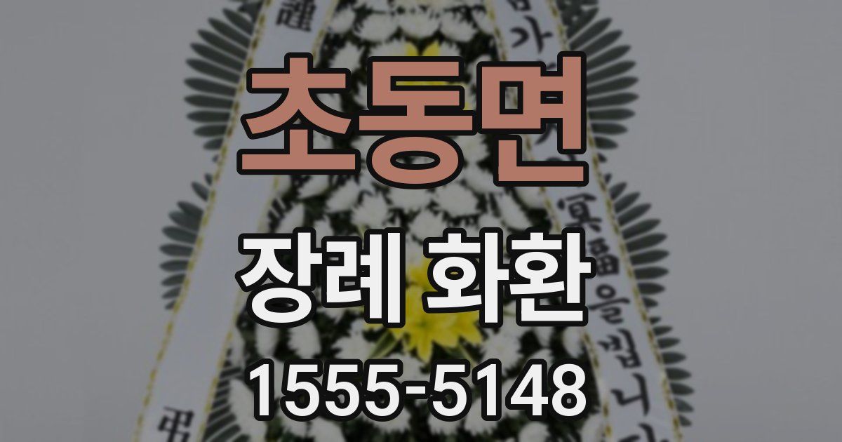 초동면 장례 화환