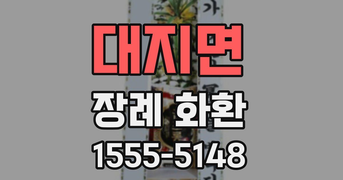 대지면 장례 화환