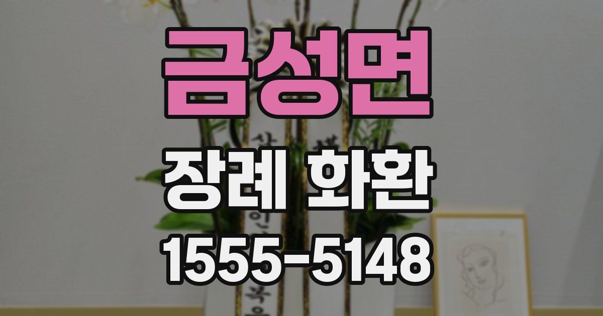 금성면 장례 화환