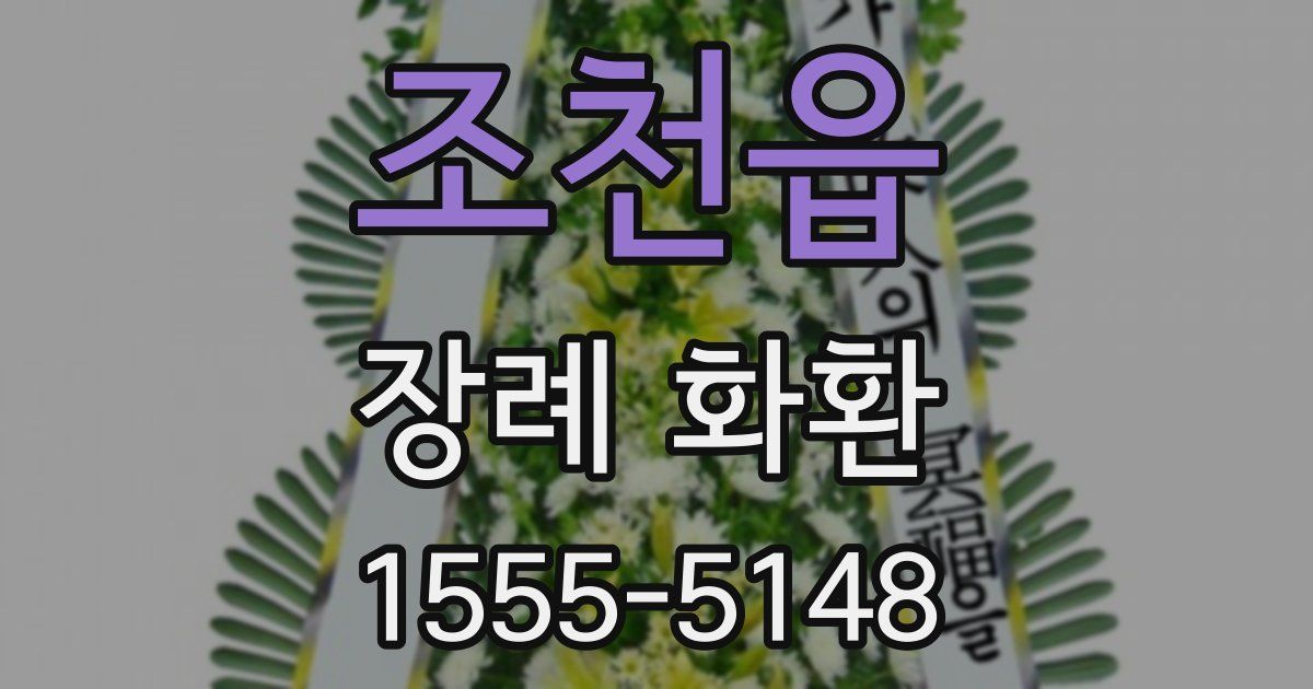 조천읍 장례 화환