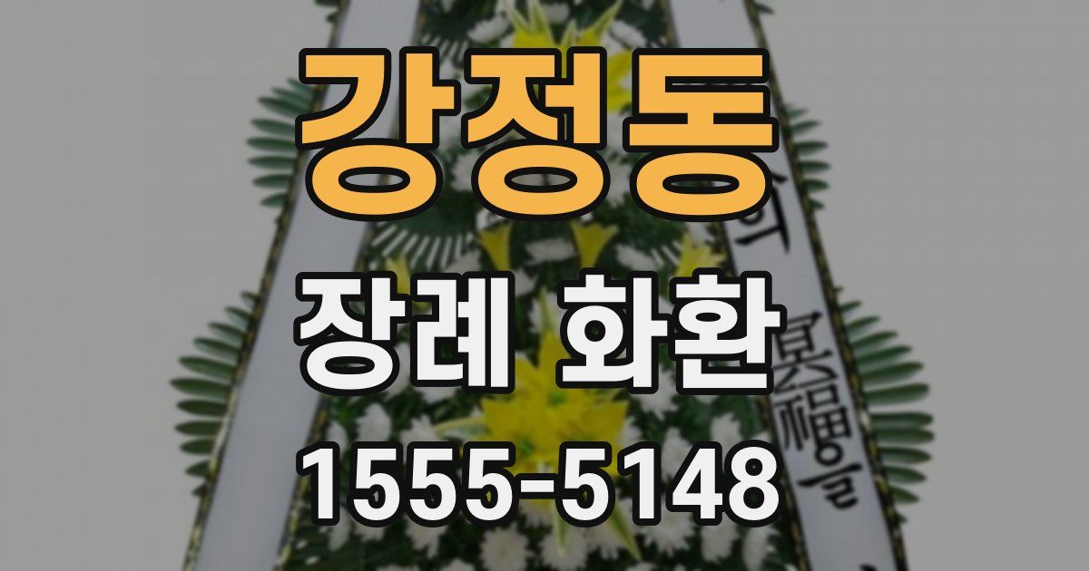 강정동 장례 화환