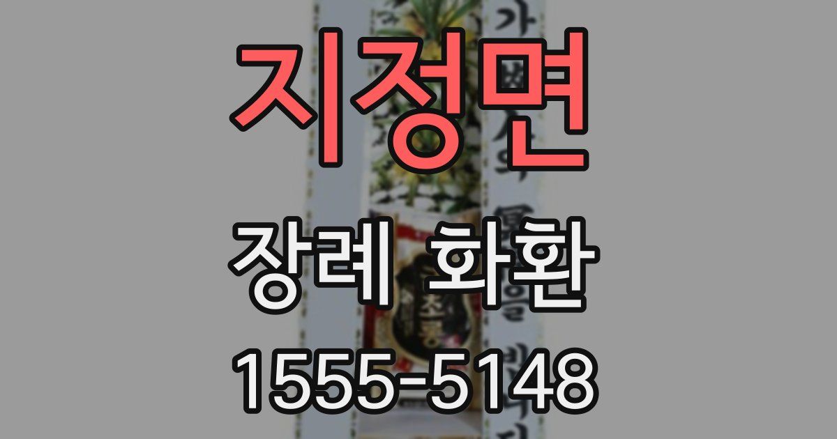 지정면 장례 화환