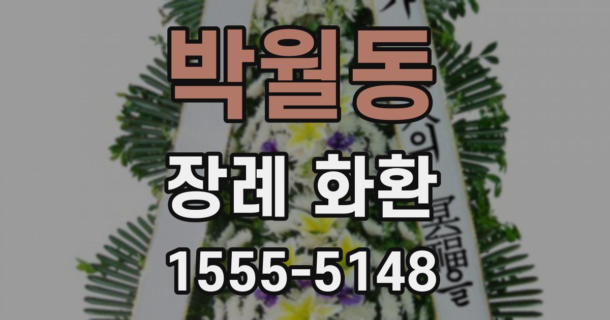 박월동 장례 화환