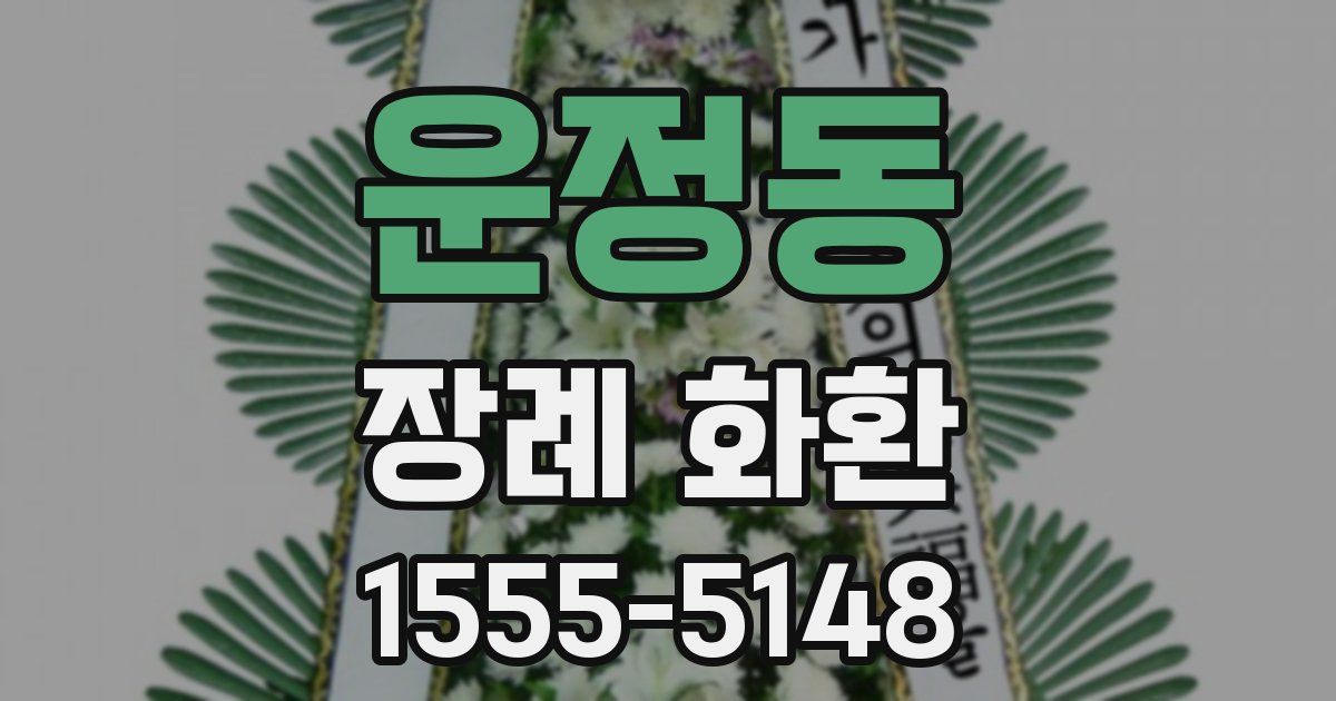 운정동 장례 화환