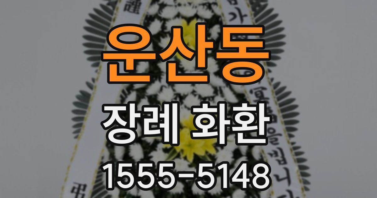 운산동 장례 화환