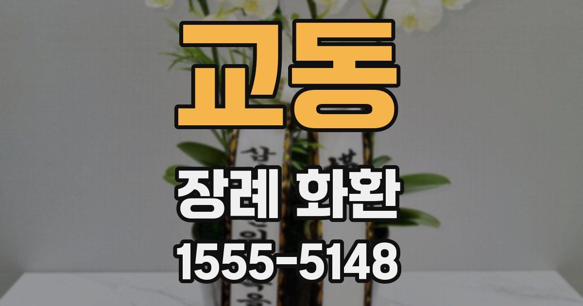 교동 장례 화환