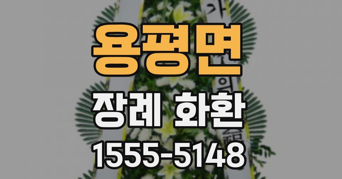 용평면 장례 화환