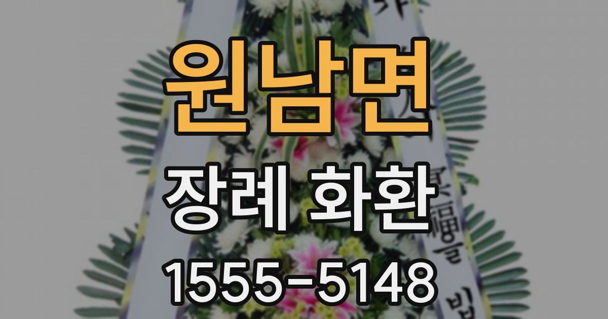 원남면 장례 화환