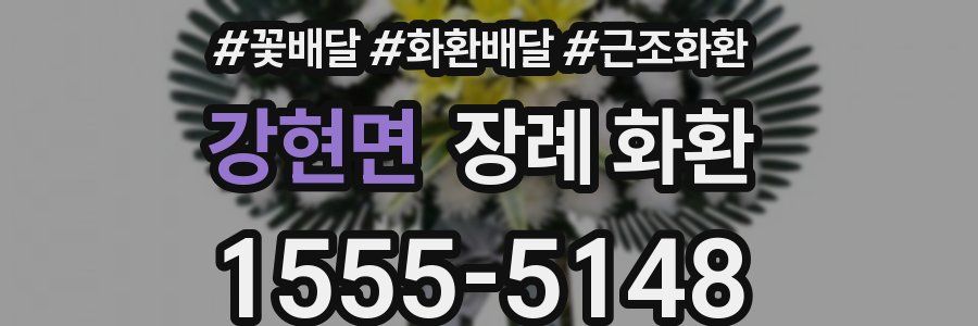 강현면 장례 화환