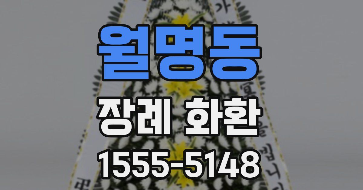 월명동 장례 화환