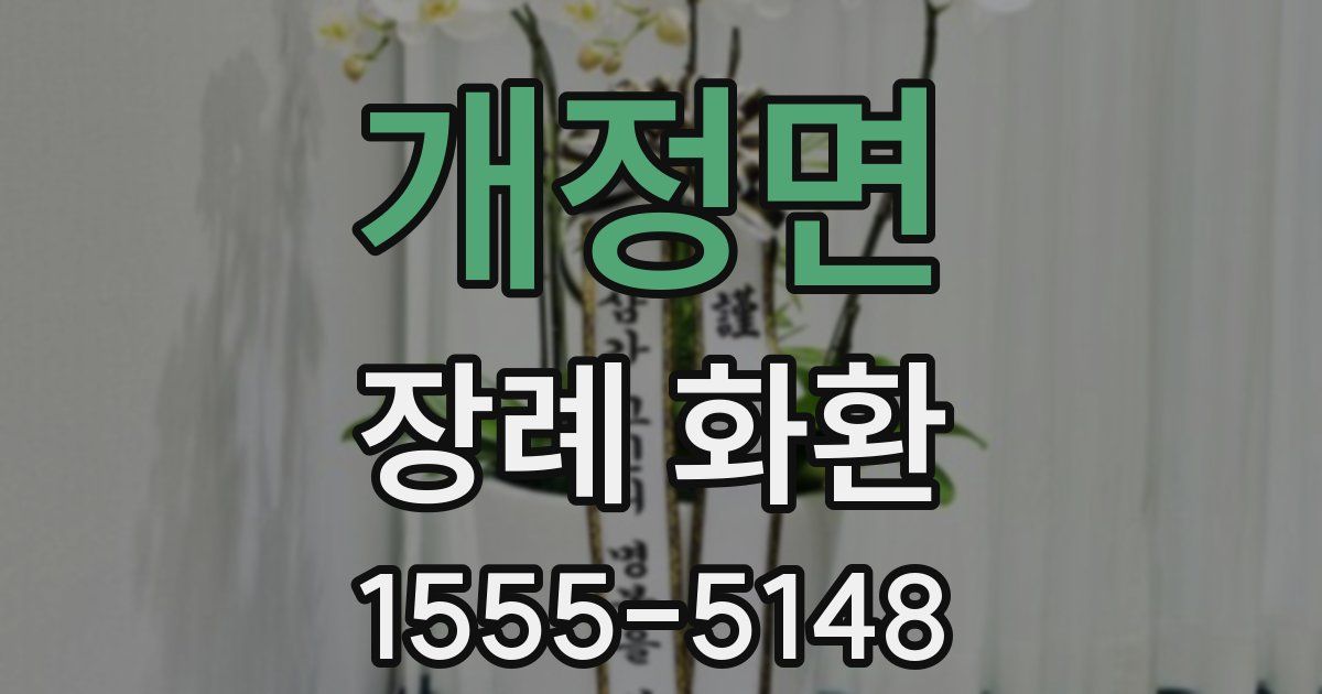 개정면 장례 화환