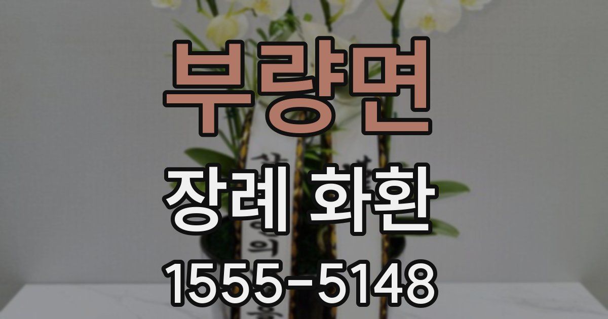 부량면 장례 화환