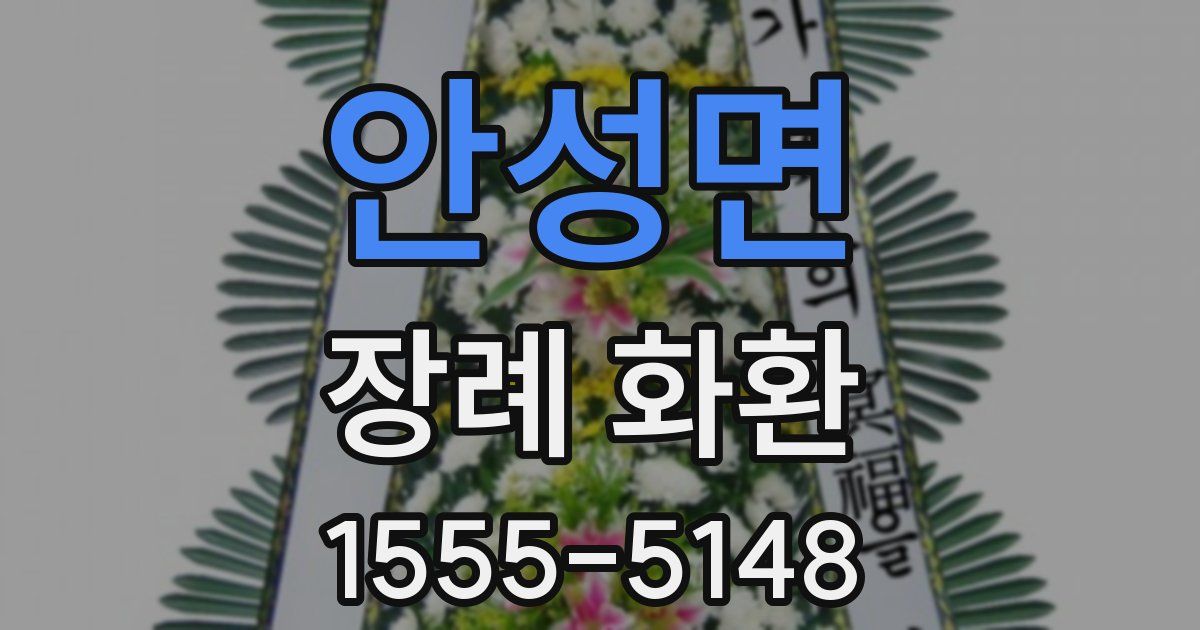 안성면 장례 화환