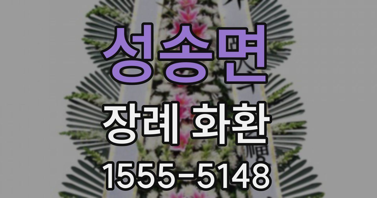 성송면 장례 화환