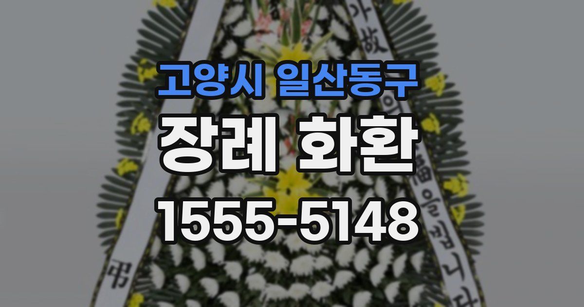 고양시 일산동구 장례 화환