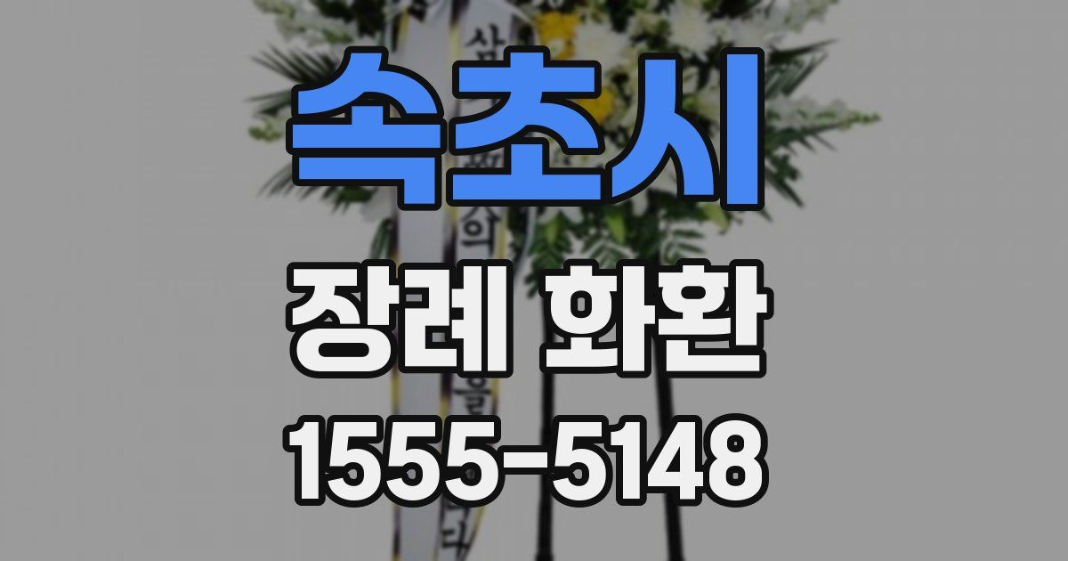 속초시 장례 화환