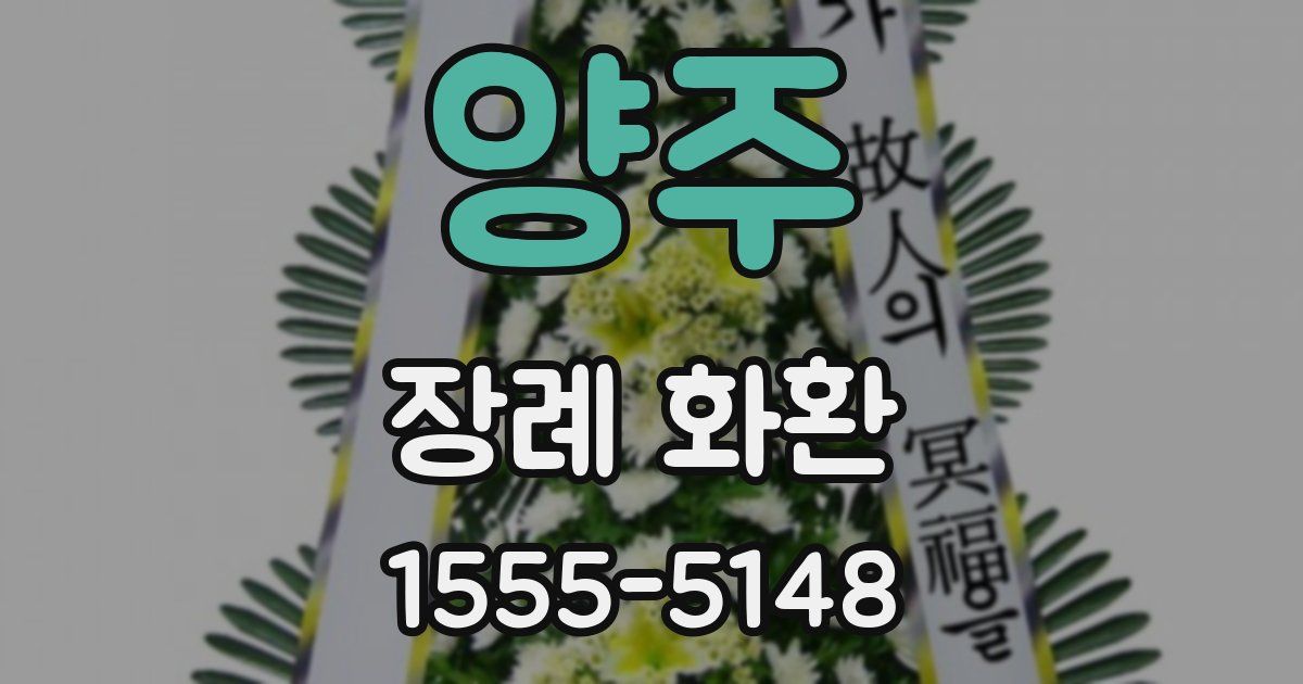 양주 장례 화환