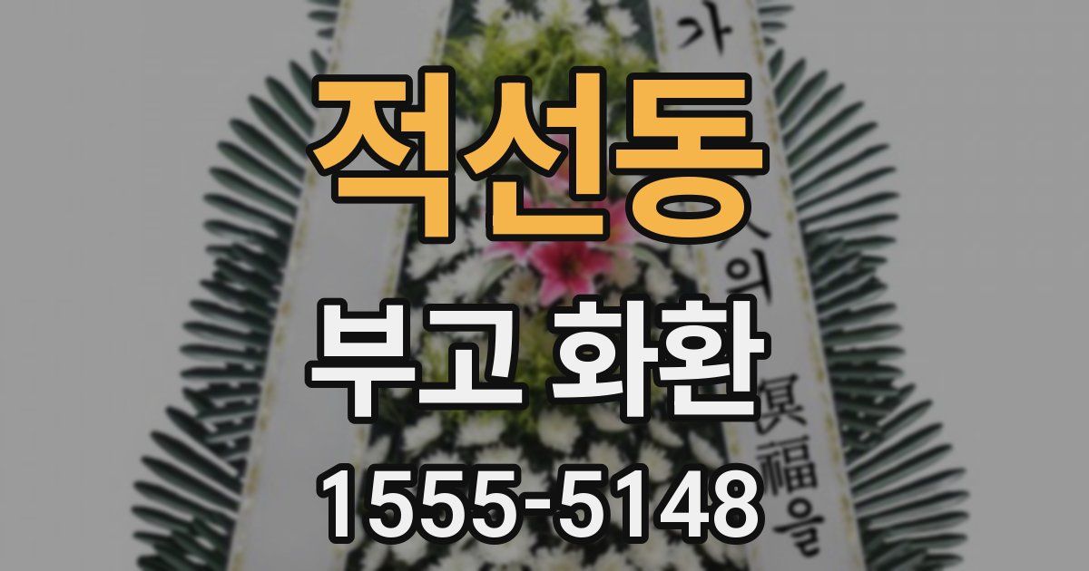 적선동 부고 화환