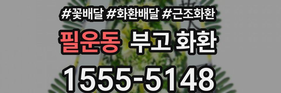 필운동 부고 화환