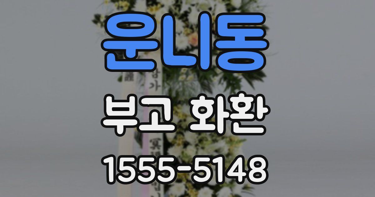 운니동 부고 화환