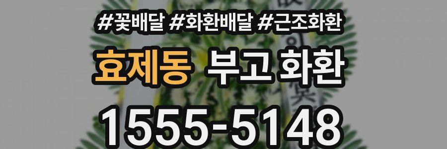효제동 부고 화환