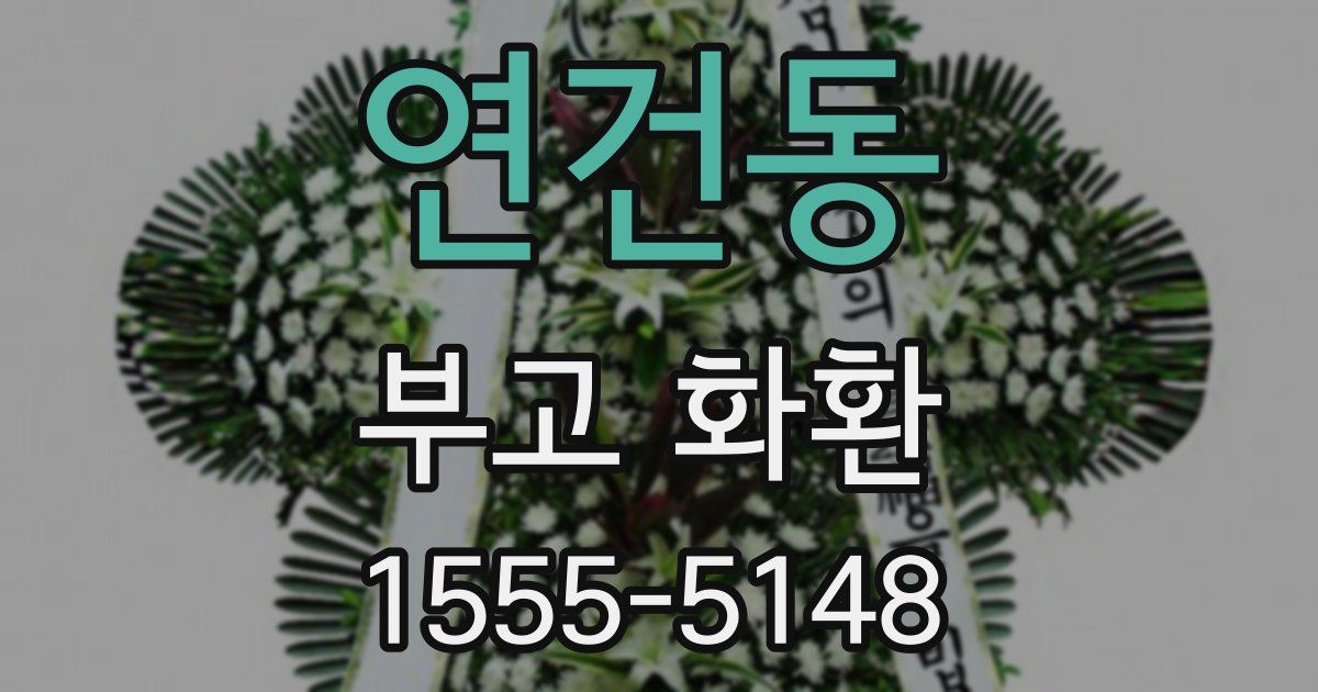연건동 부고 화환