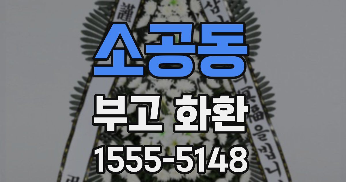 소공동 부고 화환