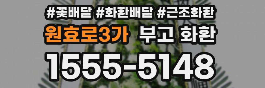 원효로3가 부고 화환