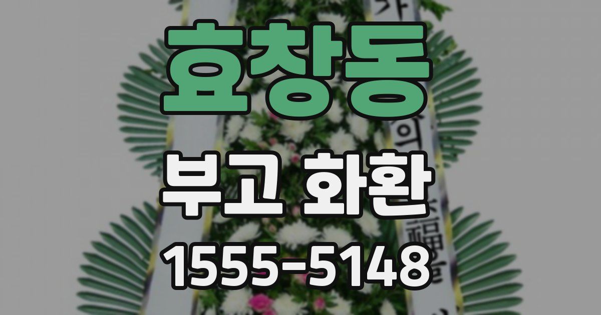 효창동 부고 화환