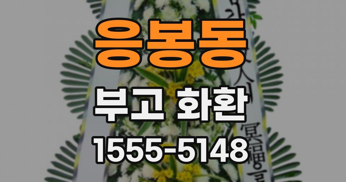 응봉동 부고 화환