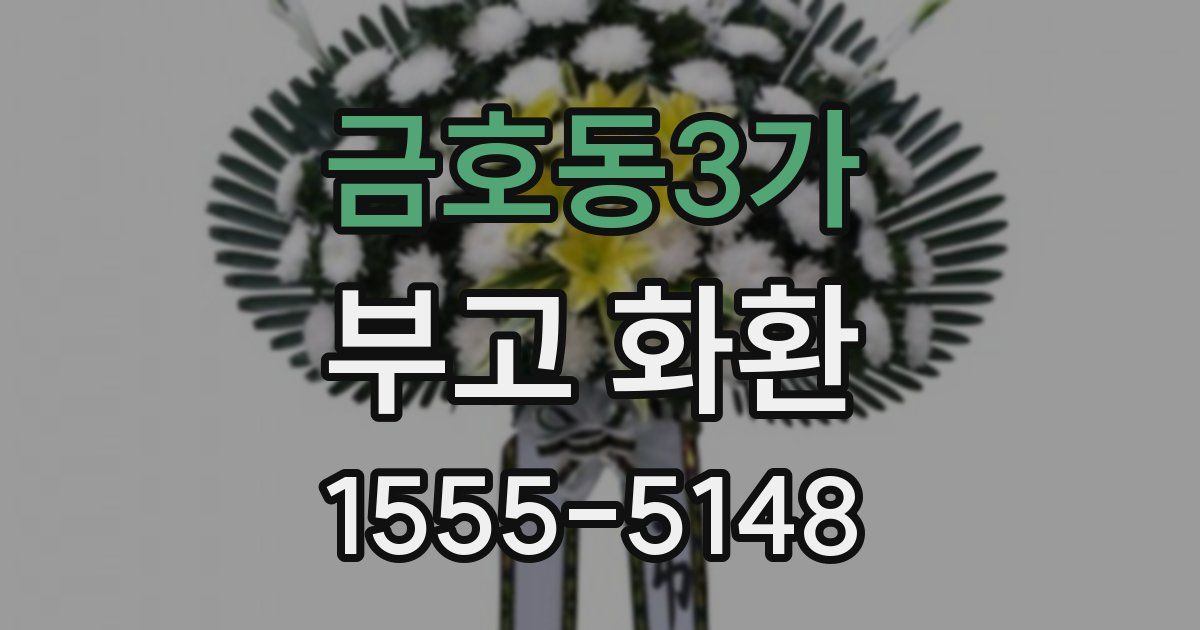 금호동3가 부고 화환