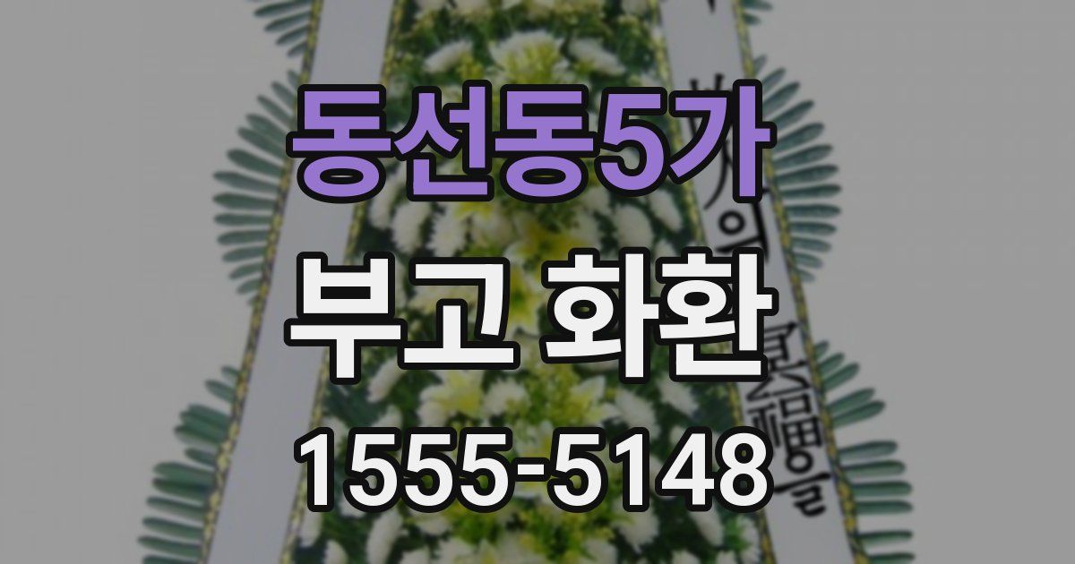 동선동5가 부고 화환