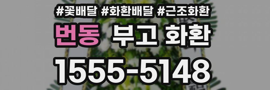 번동 부고 화환