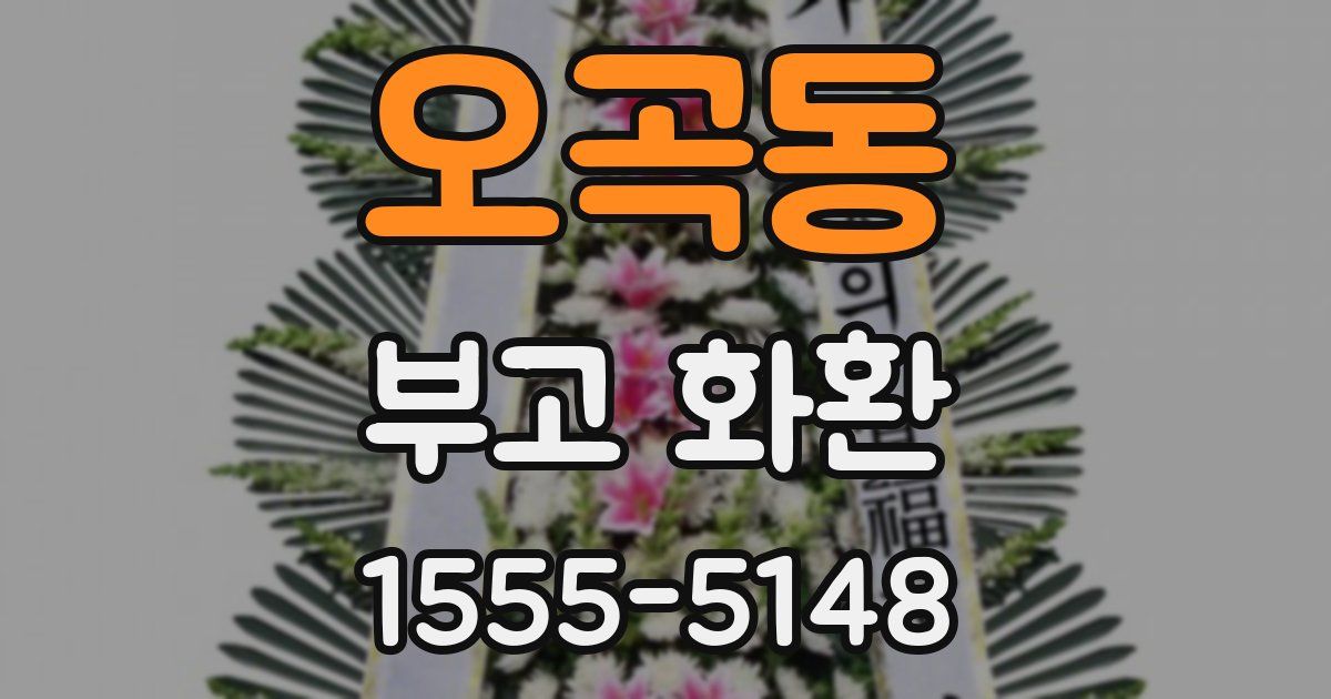 오곡동 부고 화환