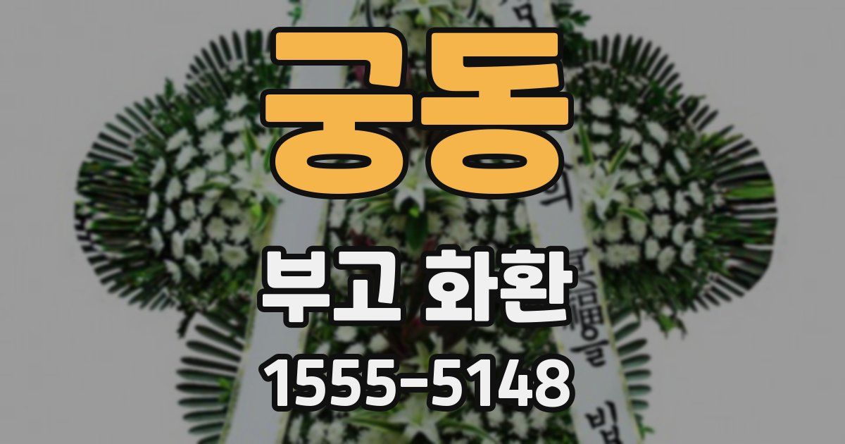 궁동 부고 화환