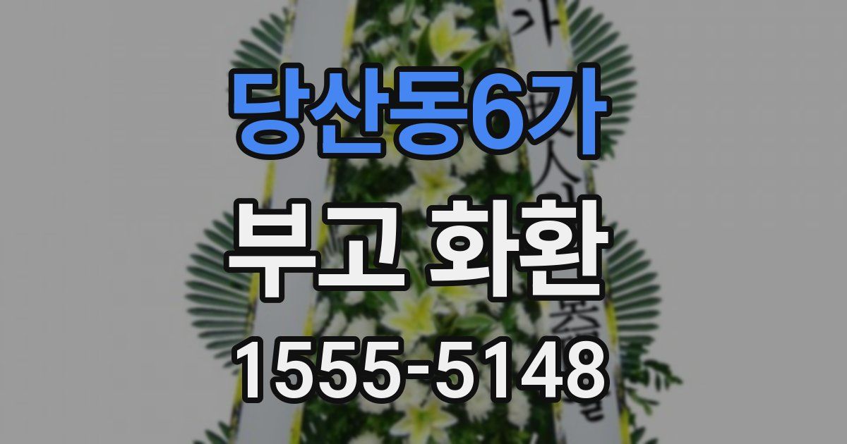 당산동6가 부고 화환