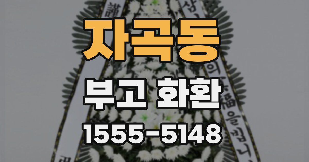 자곡동 부고 화환