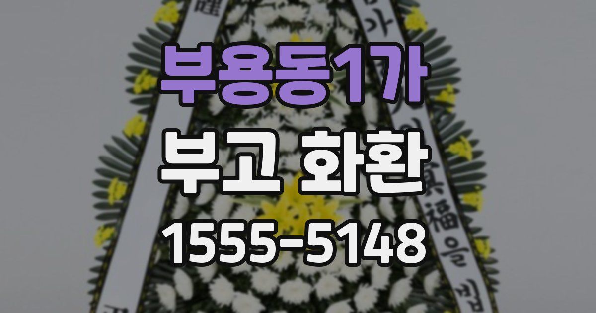 부용동1가 부고 화환