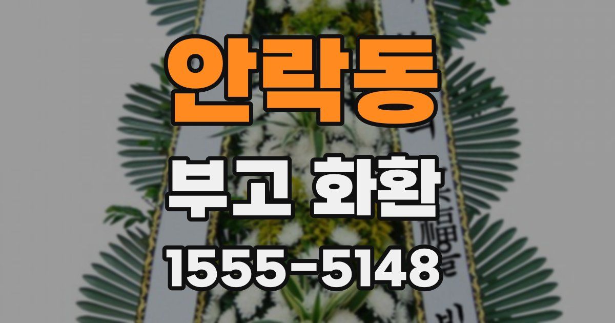 안락동 부고 화환