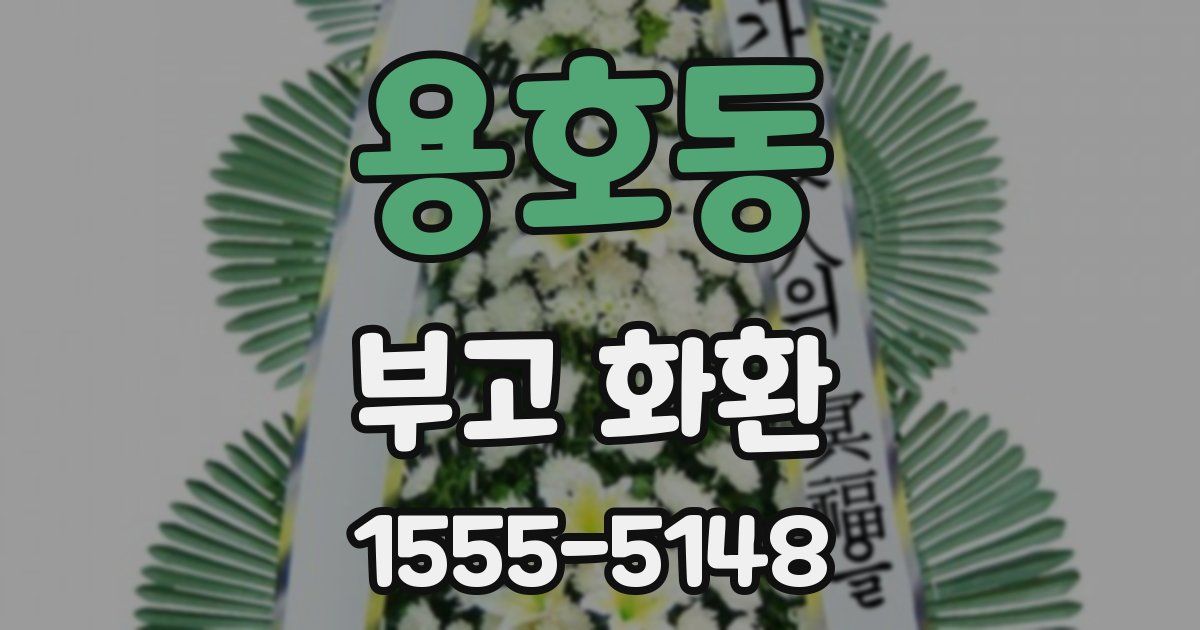 용호동 부고 화환