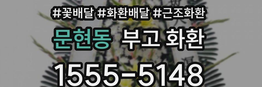 문현동 부고 화환