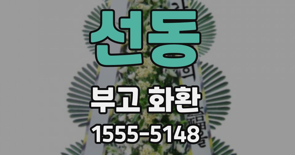 선동 부고 화환