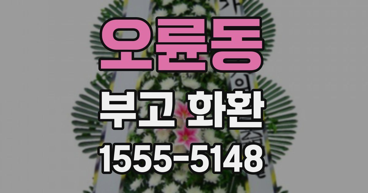 오륜동 부고 화환