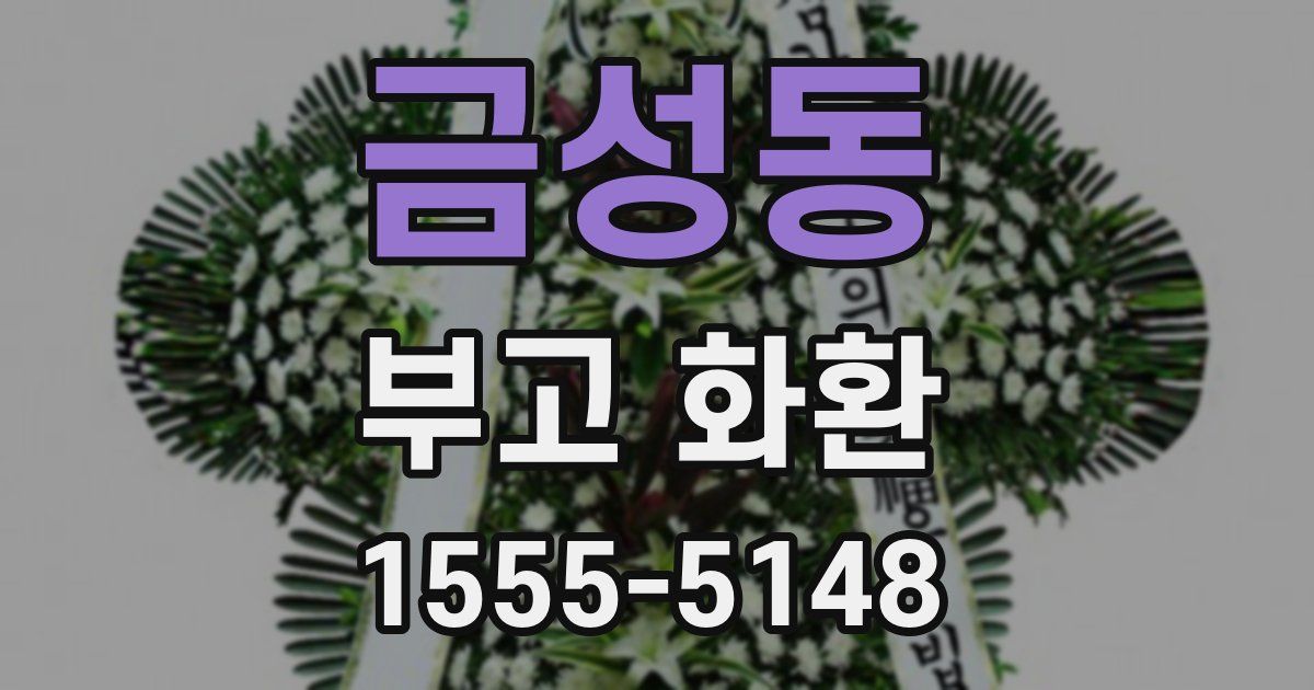 금성동 부고 화환