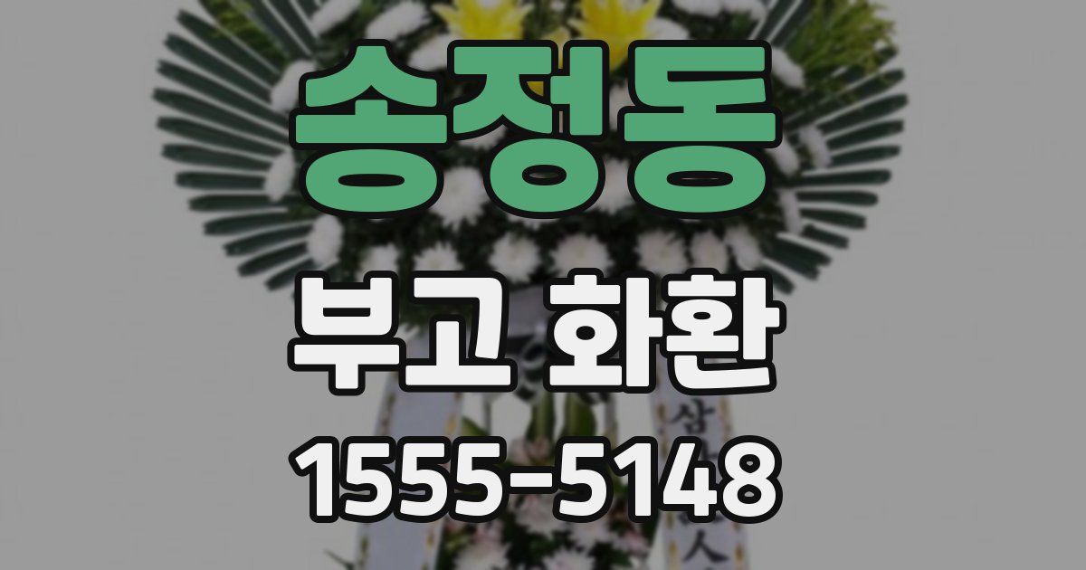 송정동 부고 화환