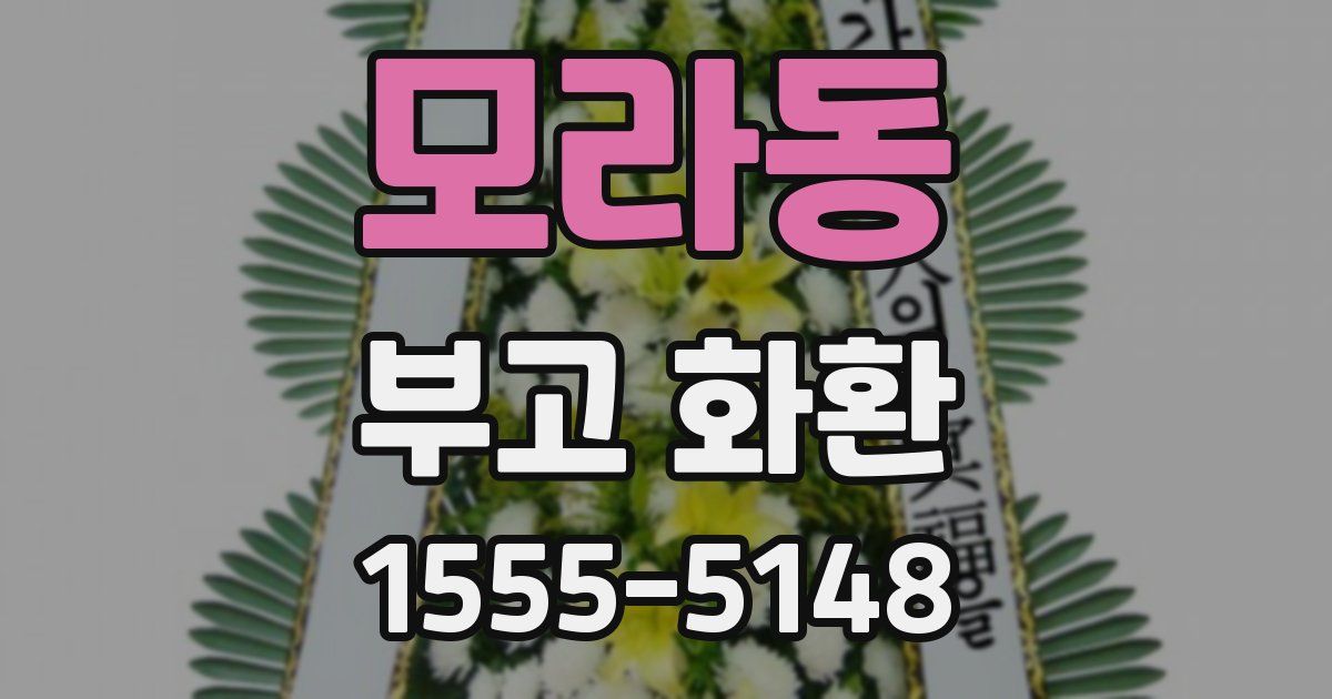 모라동 부고 화환