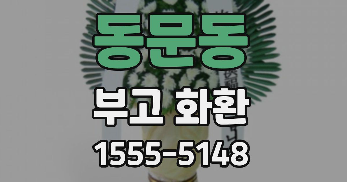 동문동 부고 화환