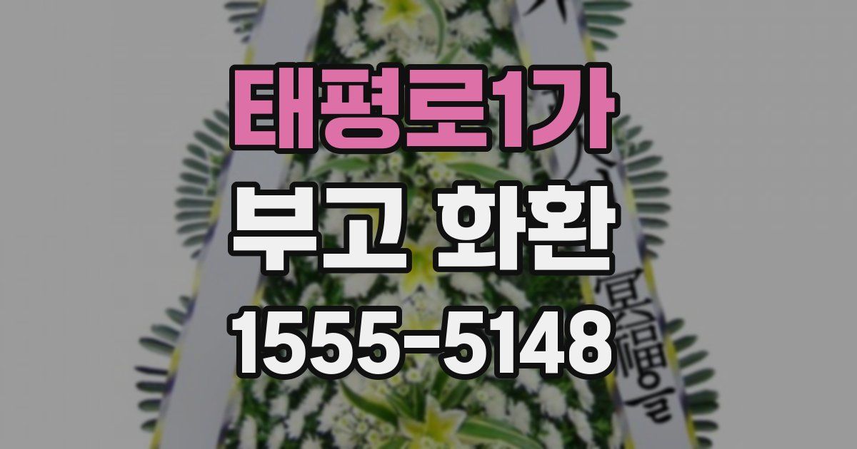 태평로1가 부고 화환
